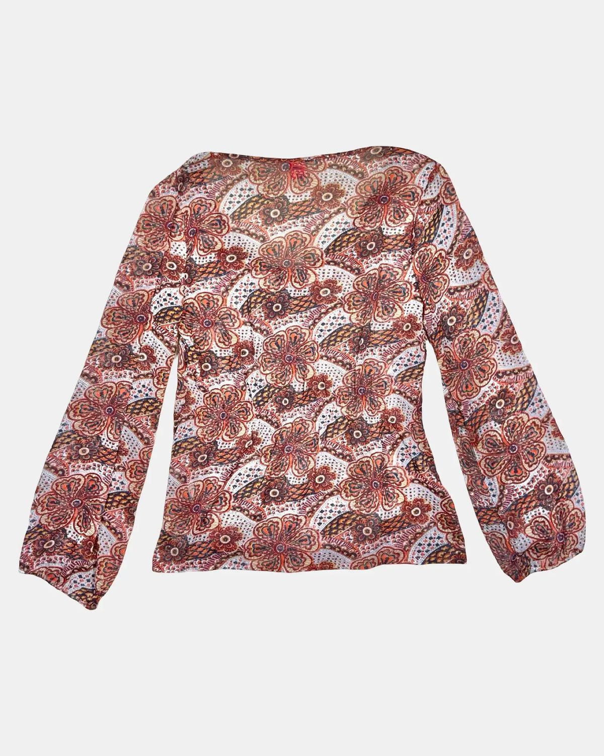 Colourful Paisley Mesh Top