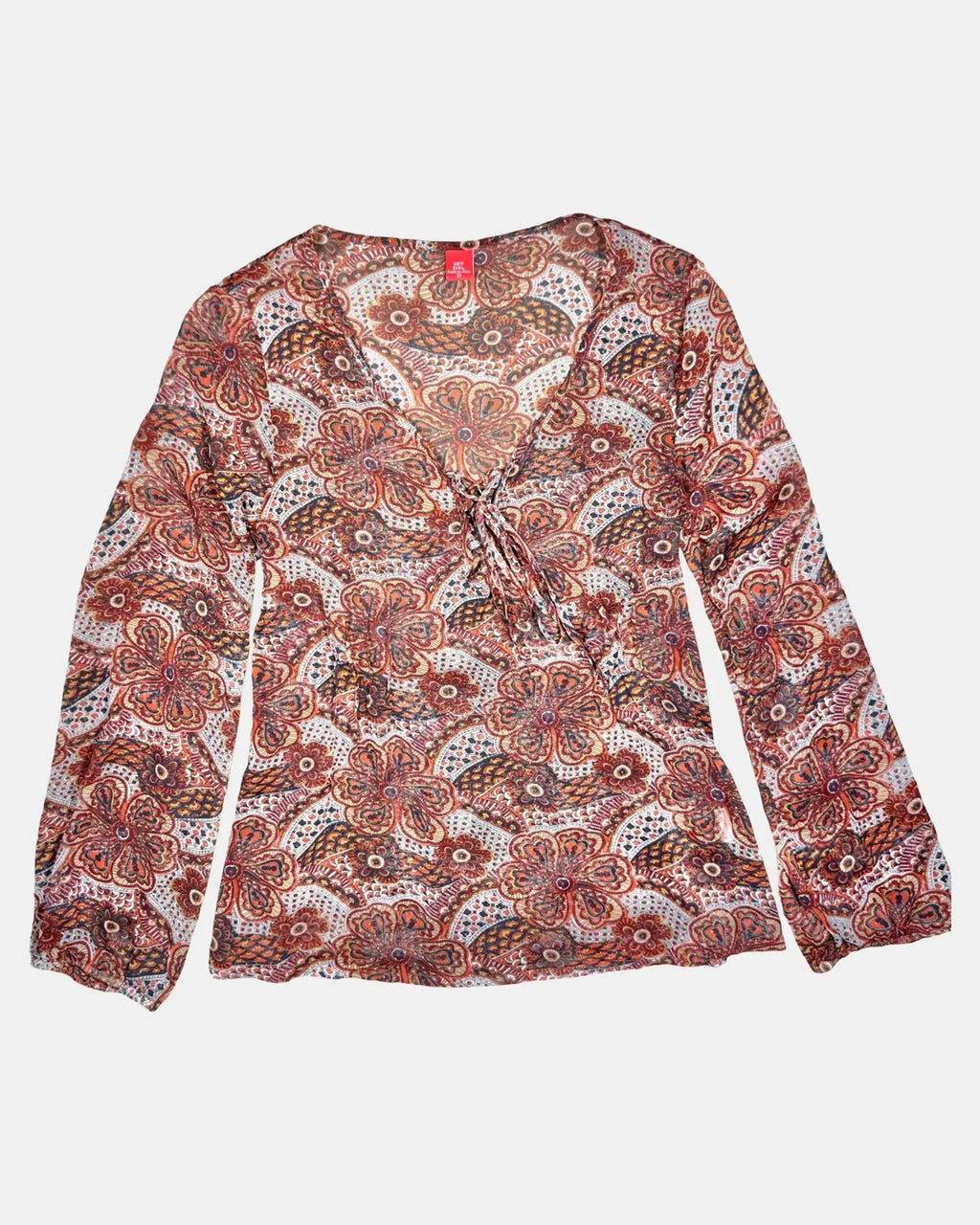 Colourful Paisley Mesh Top