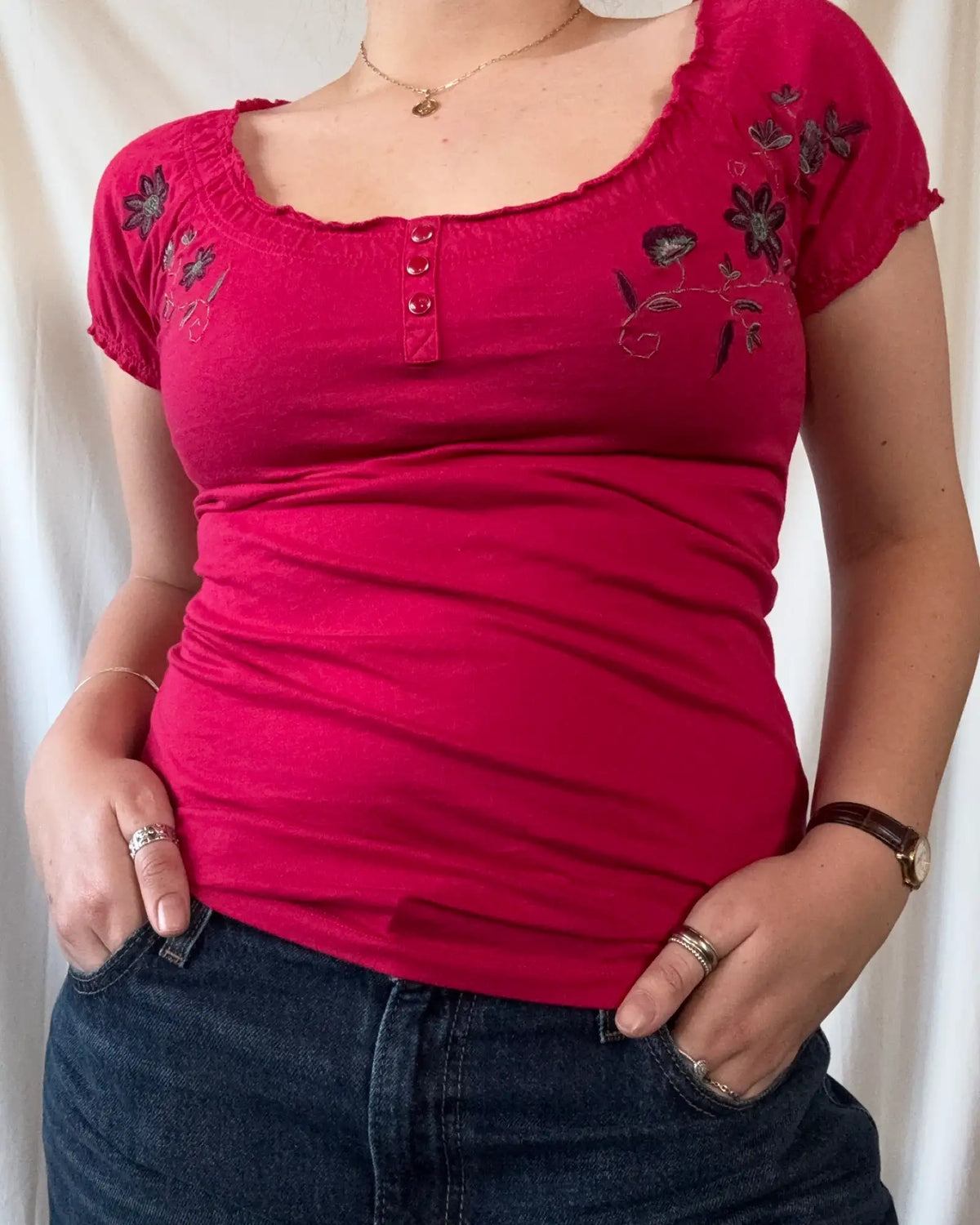 Espirit 2000s Style Scoop Neck Top