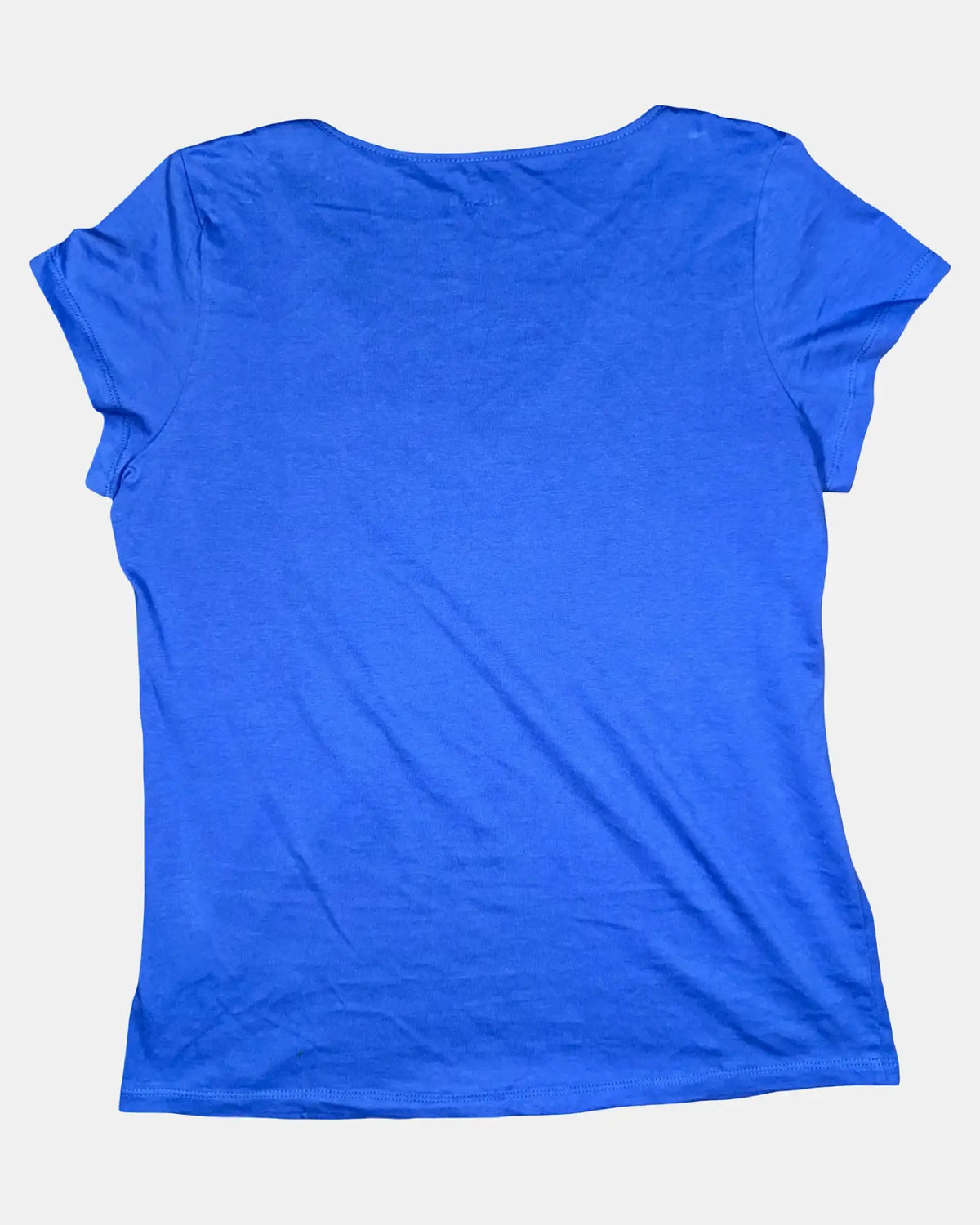 Blue V Neck Top
