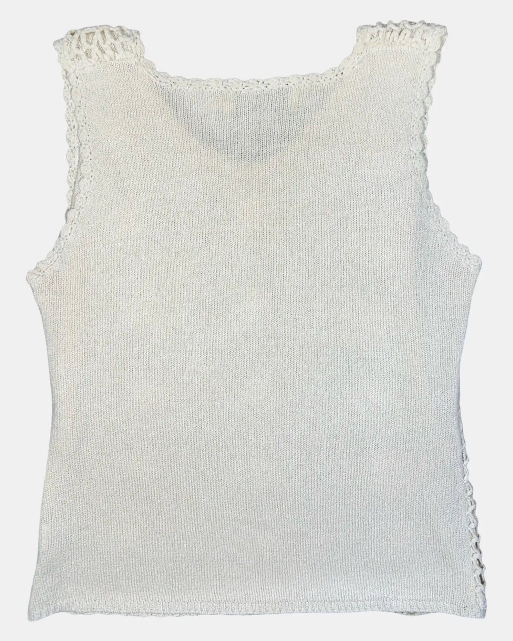 Cream Crochet Style Top