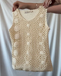 Cream Crochet Style Top