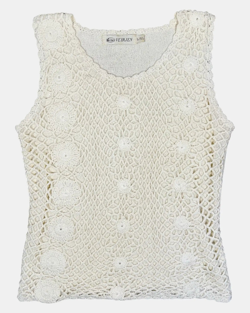Cream Crochet Style Top