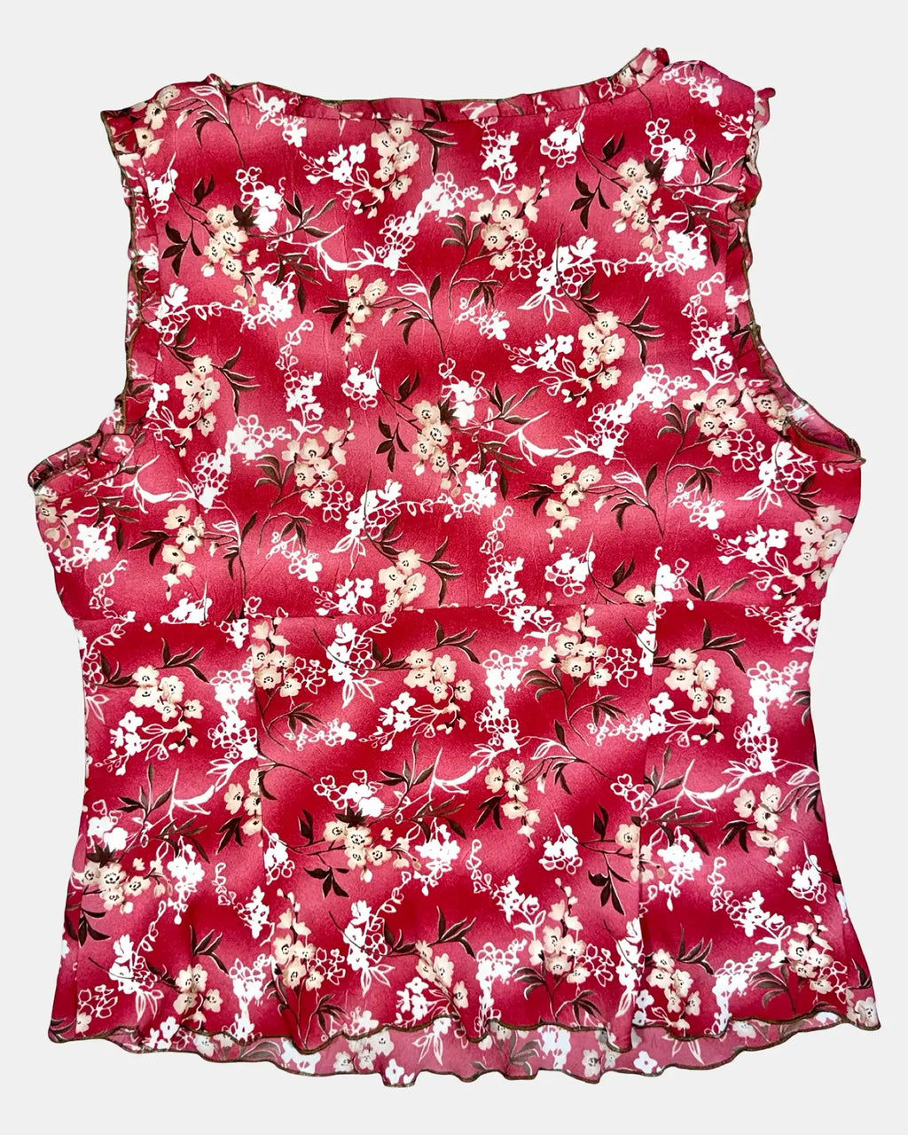 Pink and Brown Floral Top