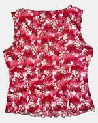 Pink and Brown Floral Top