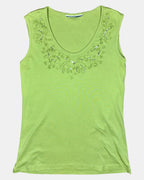 Green Detailed Tank Top