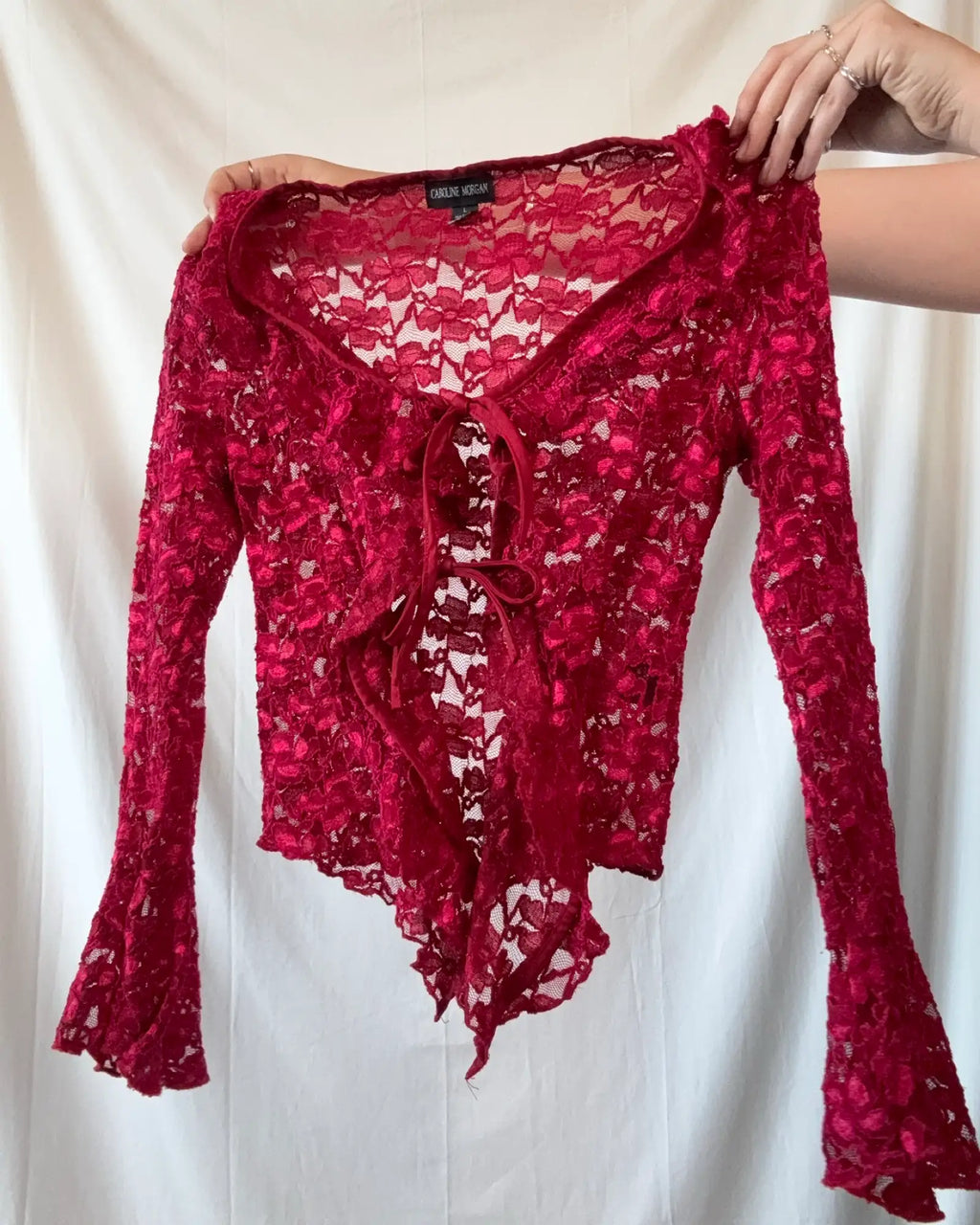Floral CKM Tie Up Top