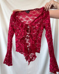 Floral CKM Tie Up Top