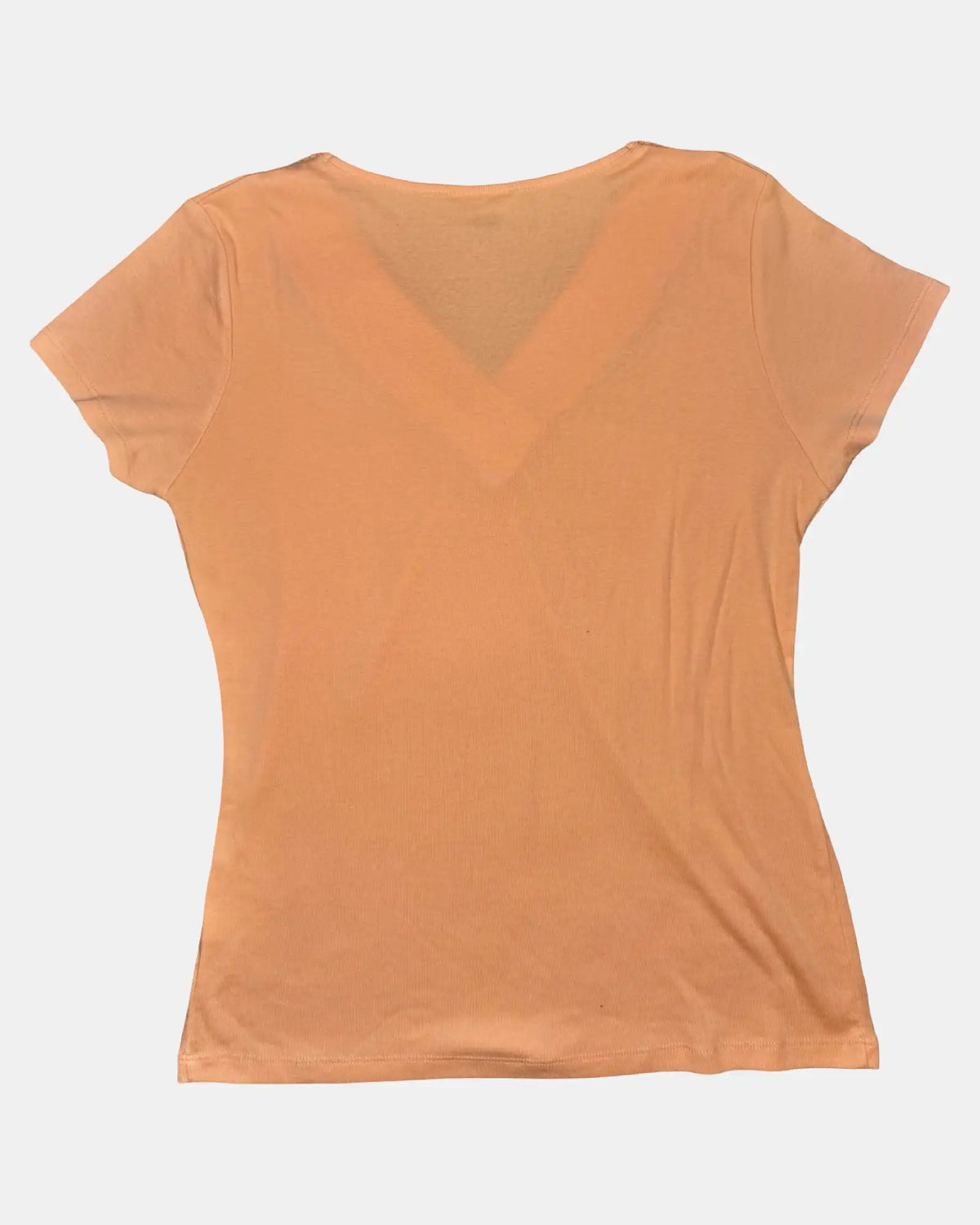 Orange Staple V Neck Top