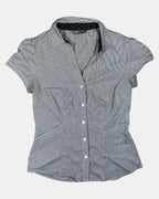 Black and White Striped Blouse