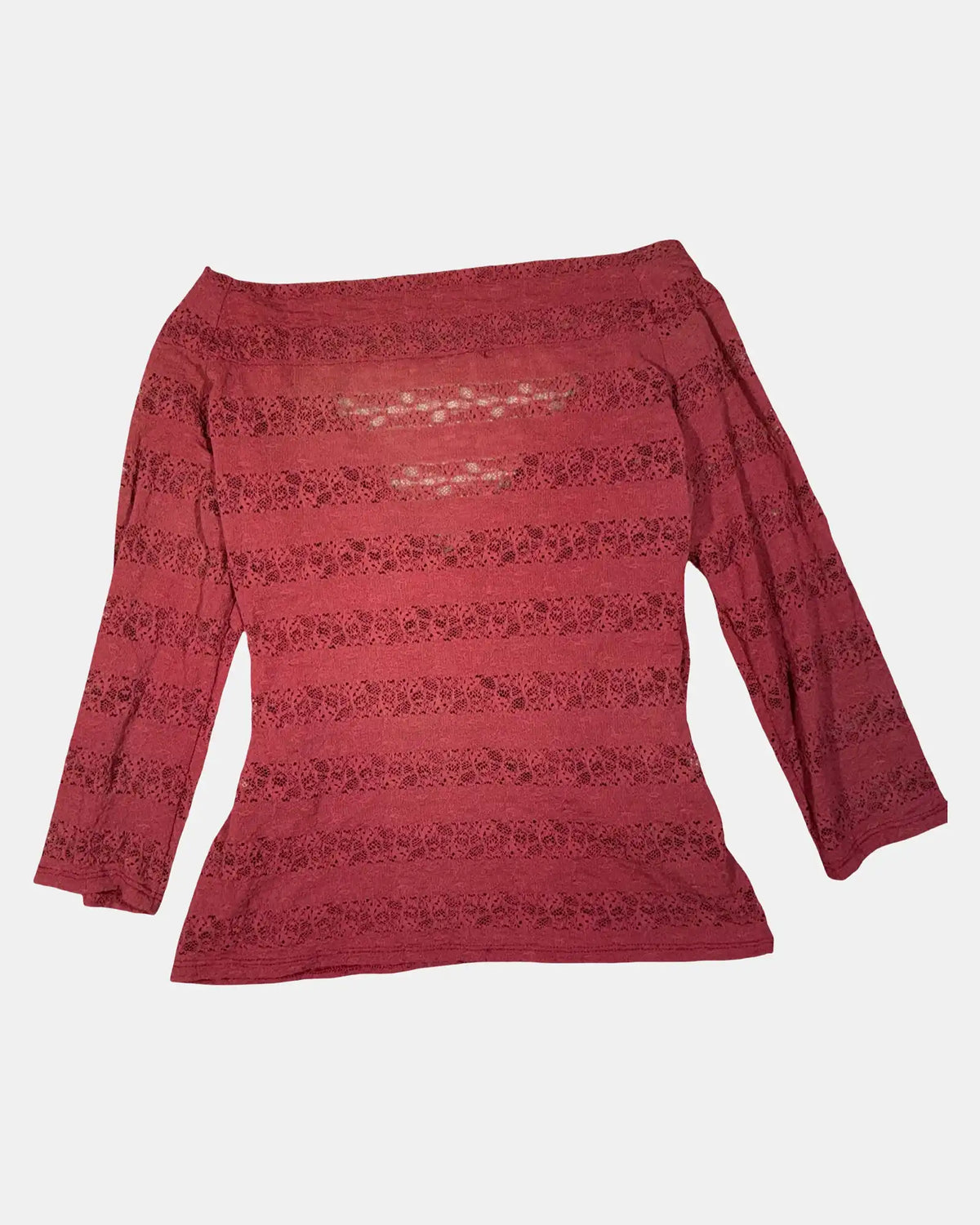 Red Lace Wrap Top
