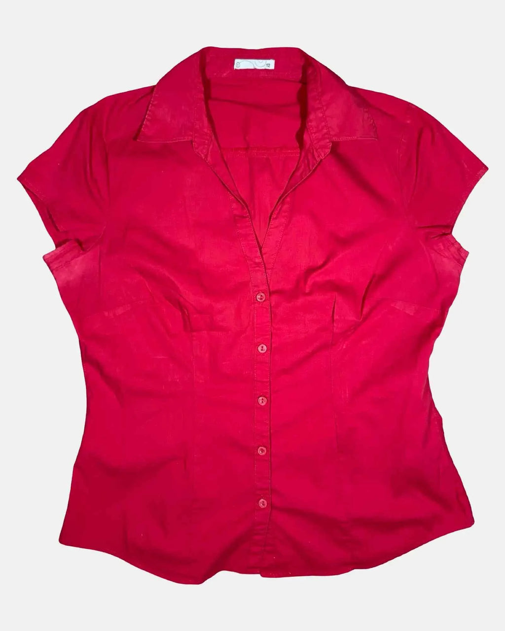 Red button Up Blouse