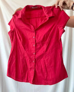 Red button Up Blouse