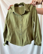 Green Button Up Blouse