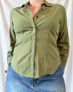 Green Button Up Blouse