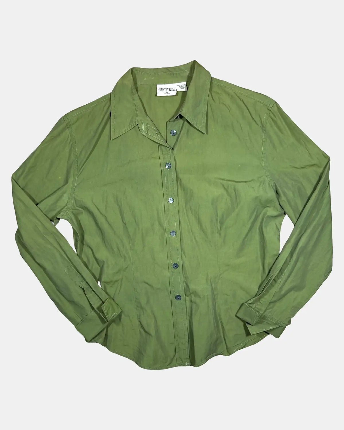 Green Button Up Blouse