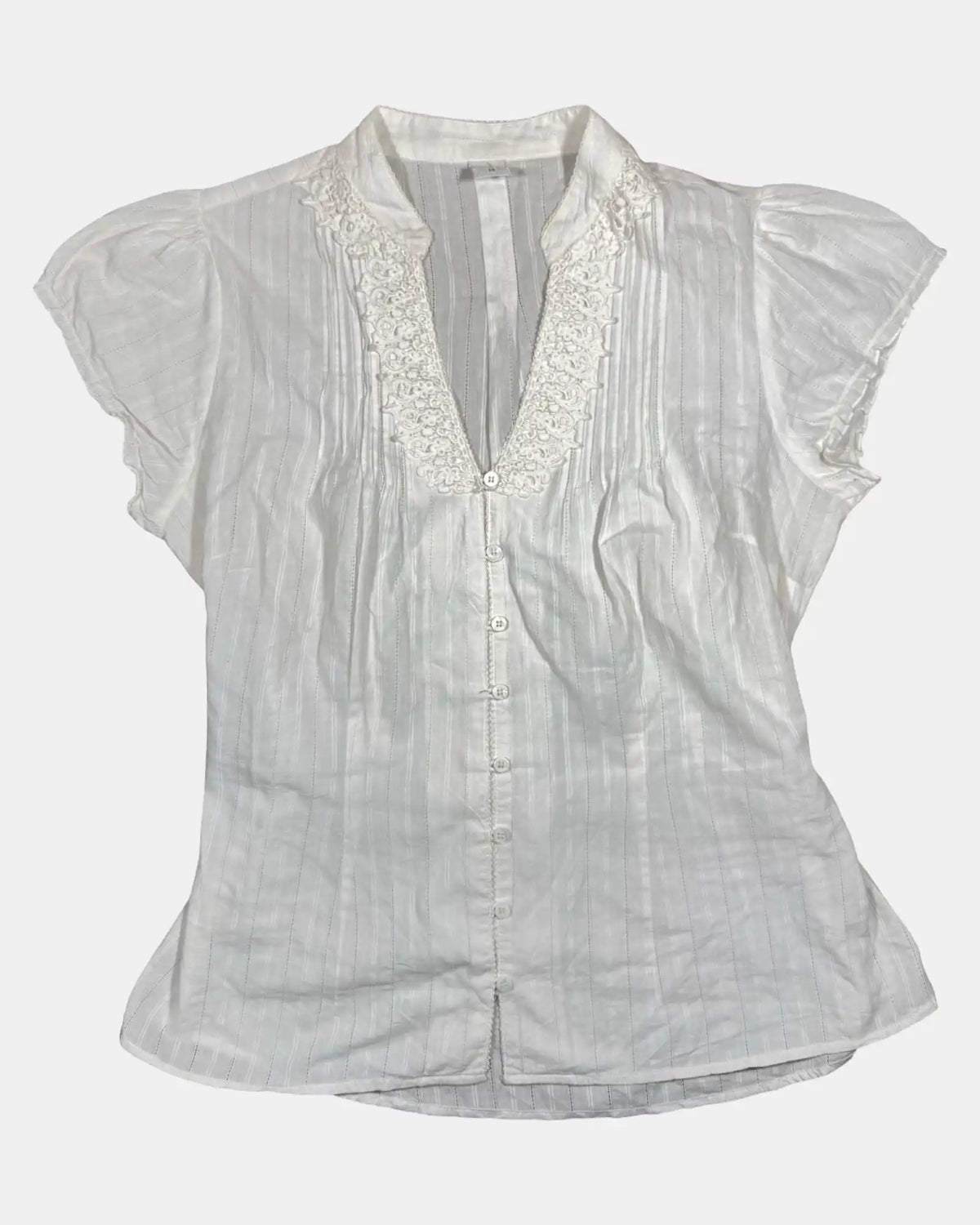 White Ruched Blouse