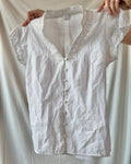 White Ruched Blouse