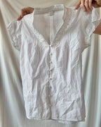 White Ruched Blouse