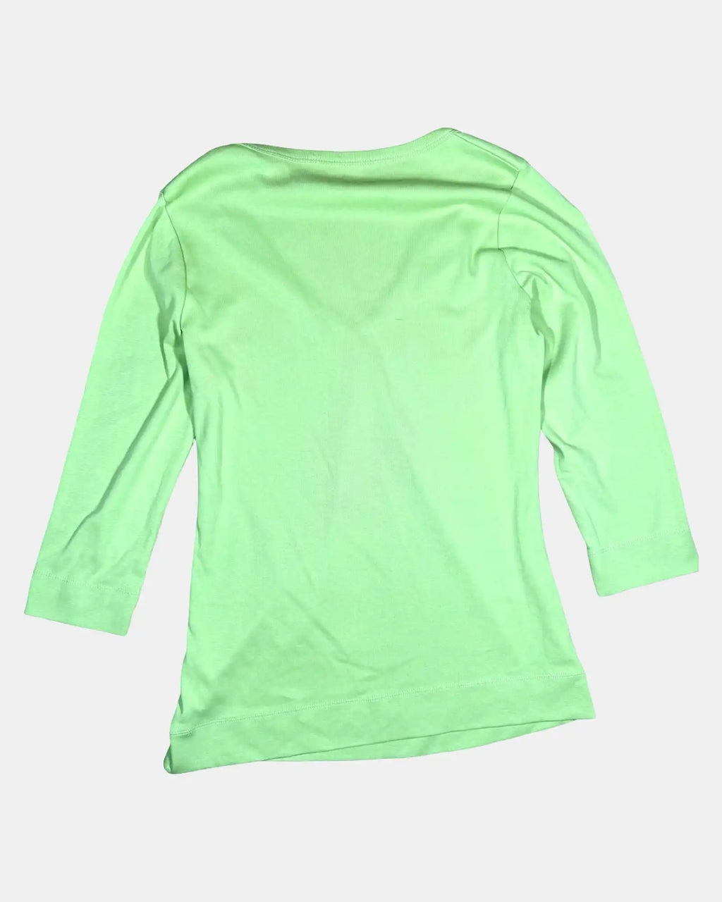 Light Green Long Sleeve V Neck