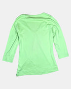 Light Green Long Sleeve V Neck