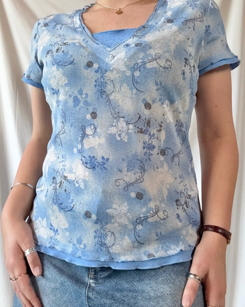 Light Blue Mesh T-shirt