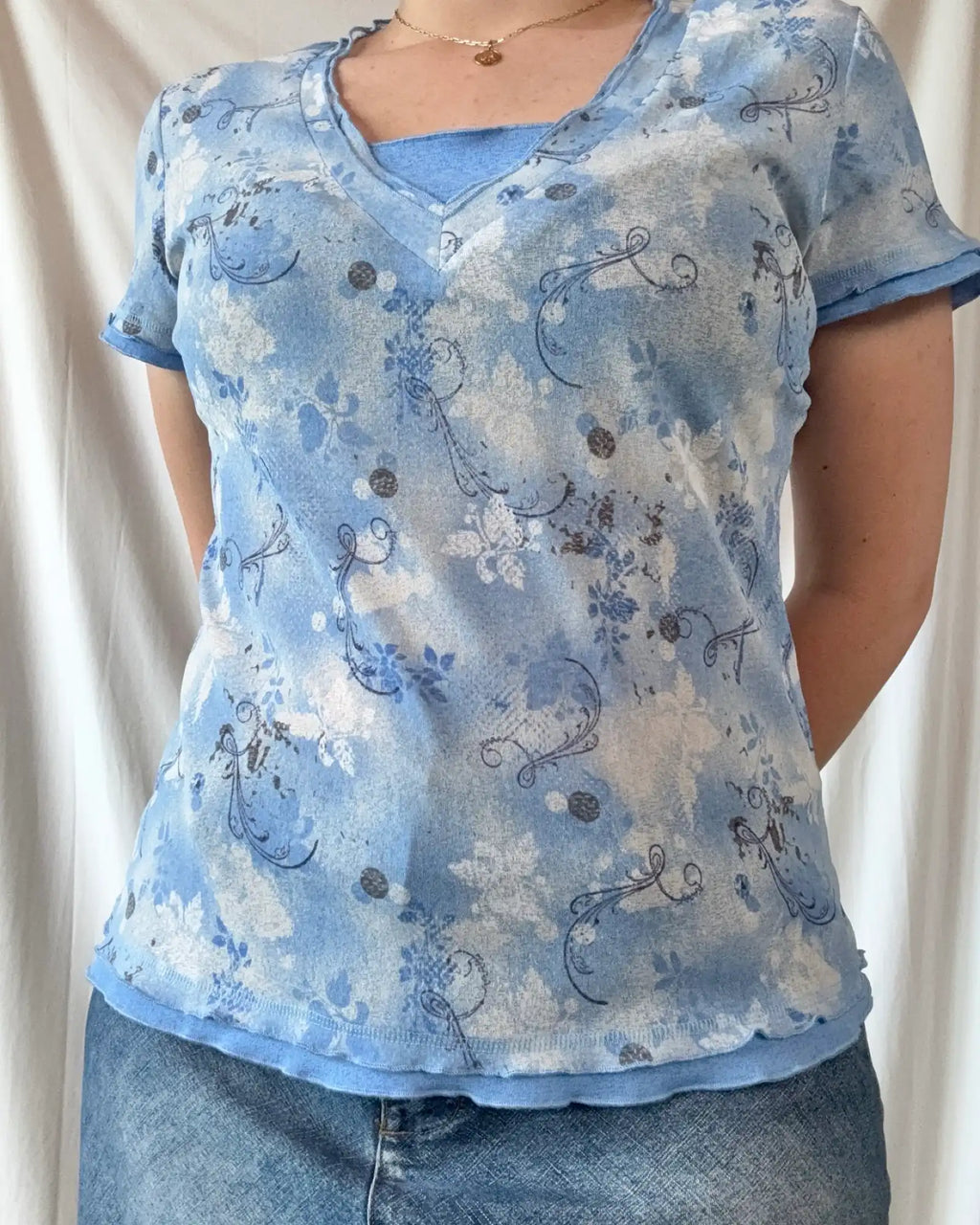 Light Blue Mesh T-shirt