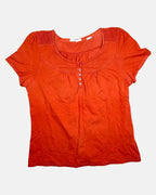 Orange Baby Doll Top