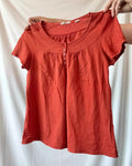 Orange Baby Doll Top