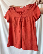 Orange Baby Doll Top