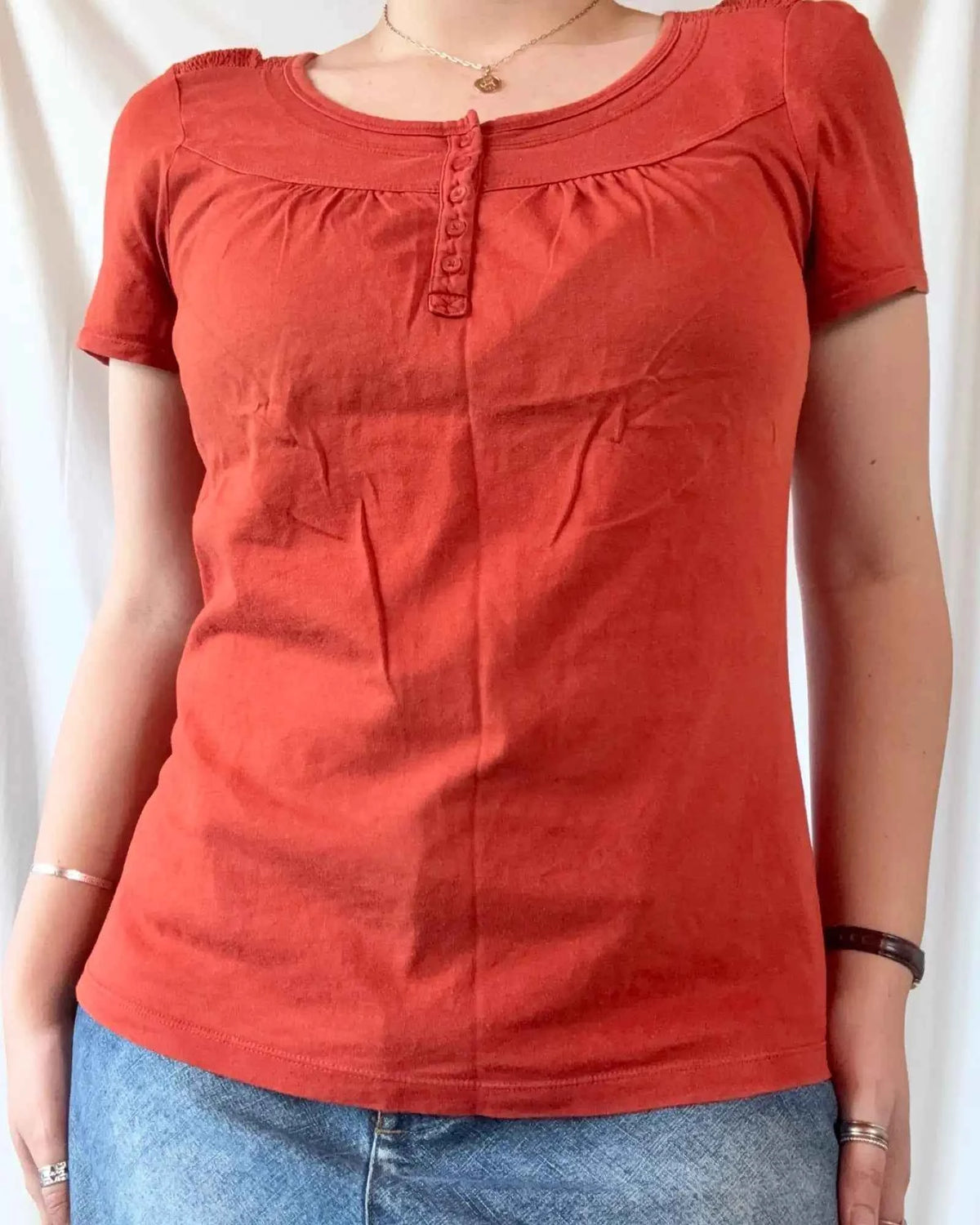 Orange Baby Doll Top