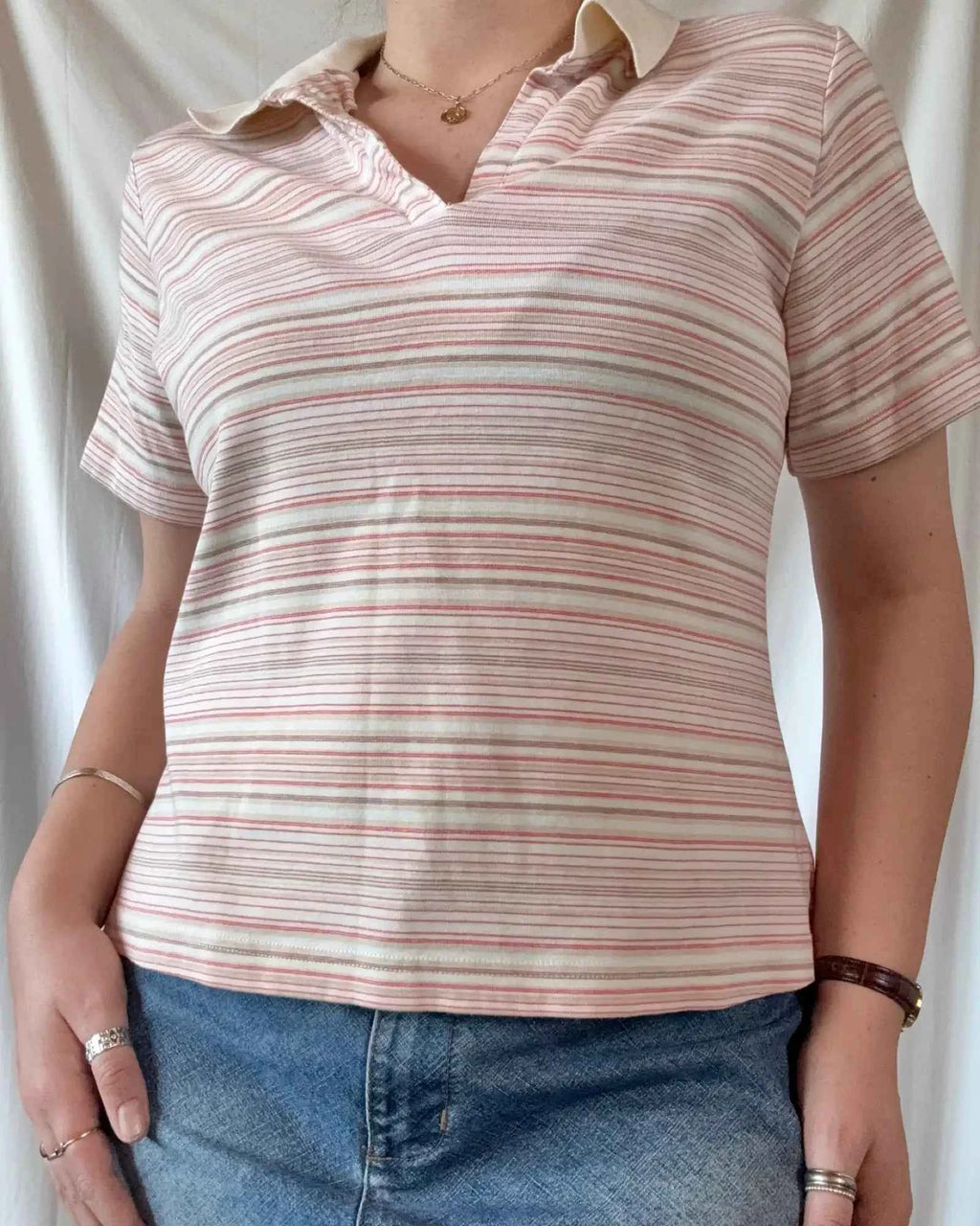 White Striped Shirt
