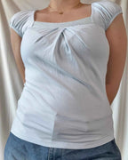 Light Blue Baby Doll Top