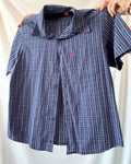 Blue Checked Button Up Top