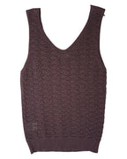 Brown Crochet Style Singlet
