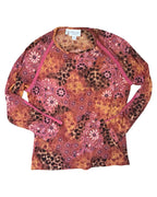 Pink Mesh Patterned Top