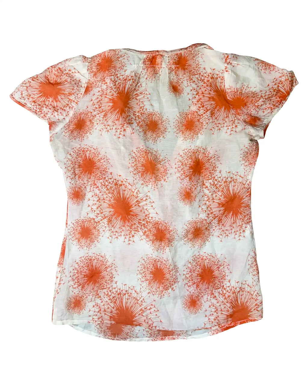 Orange Flowy Lightweight Top