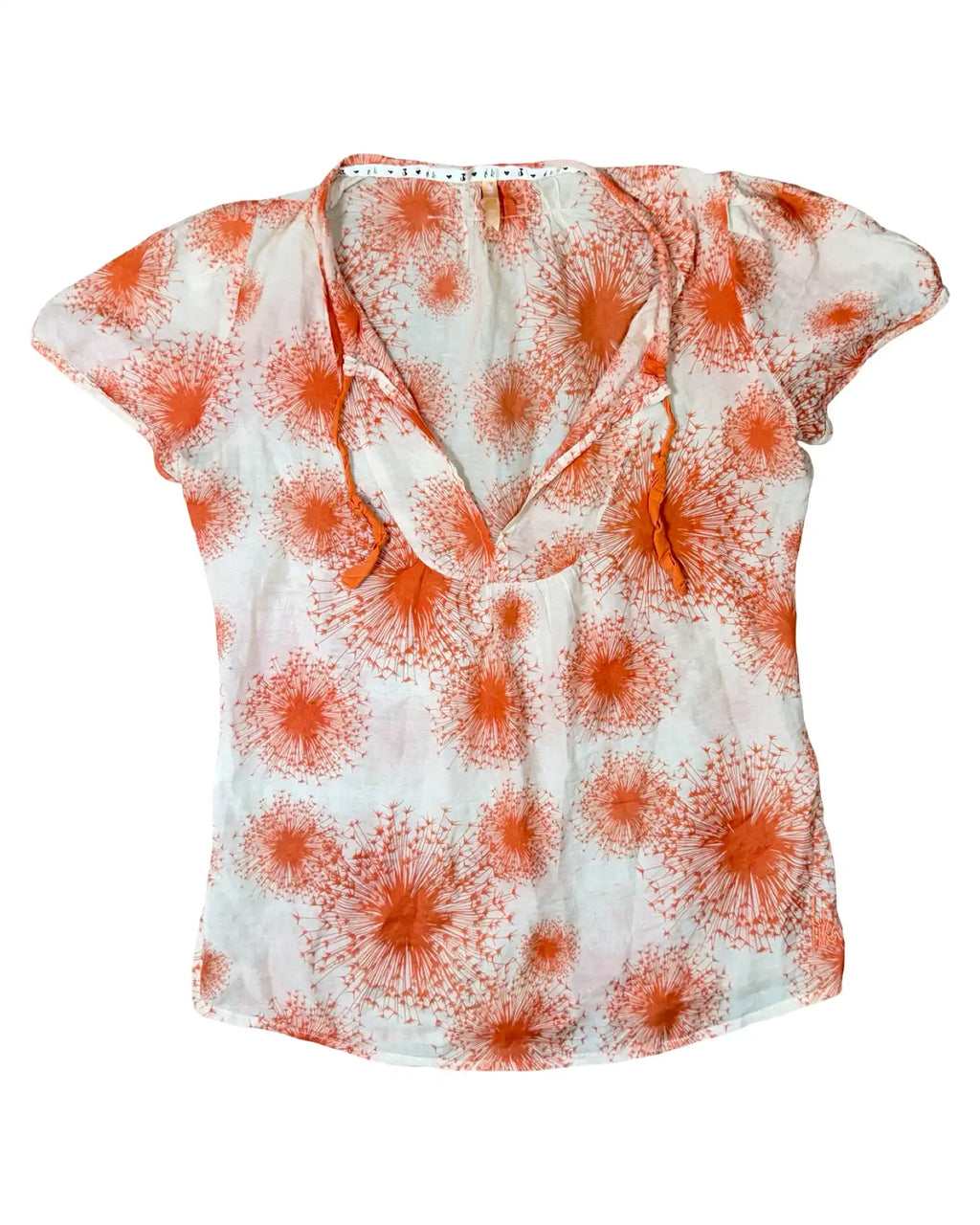 Orange Flowy Lightweight Top