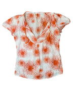 Orange Flowy Lightweight Top