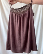 Brown Lace Singlet Top