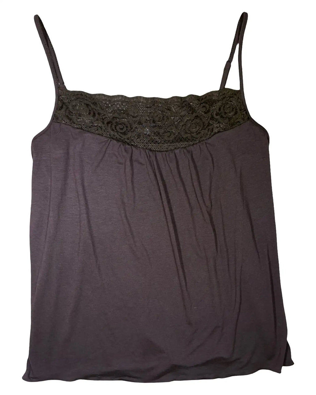 Brown Lace Singlet Top