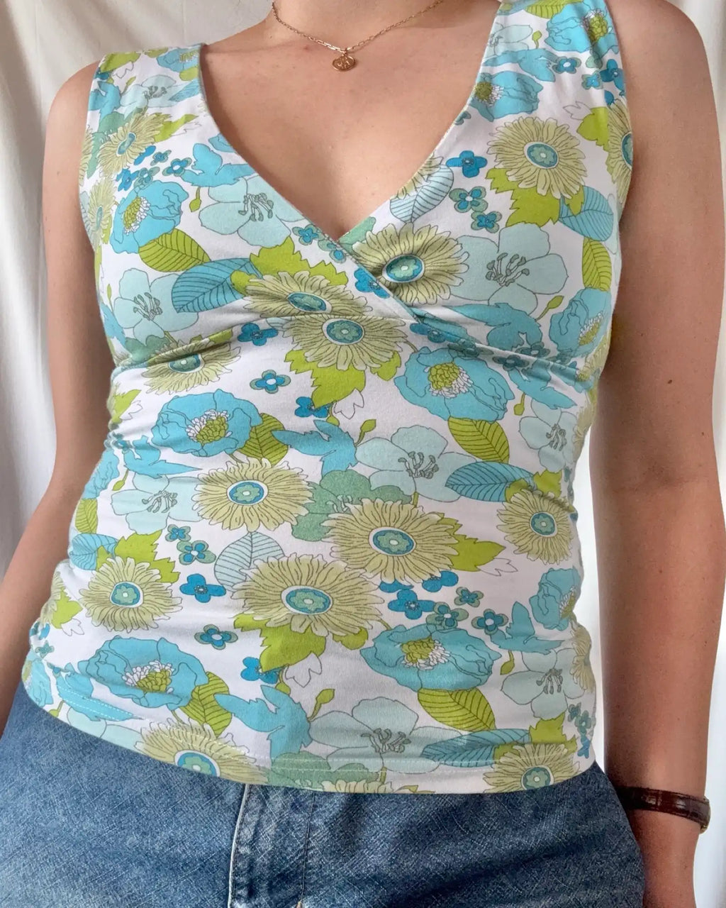 70s Style Wrap Top