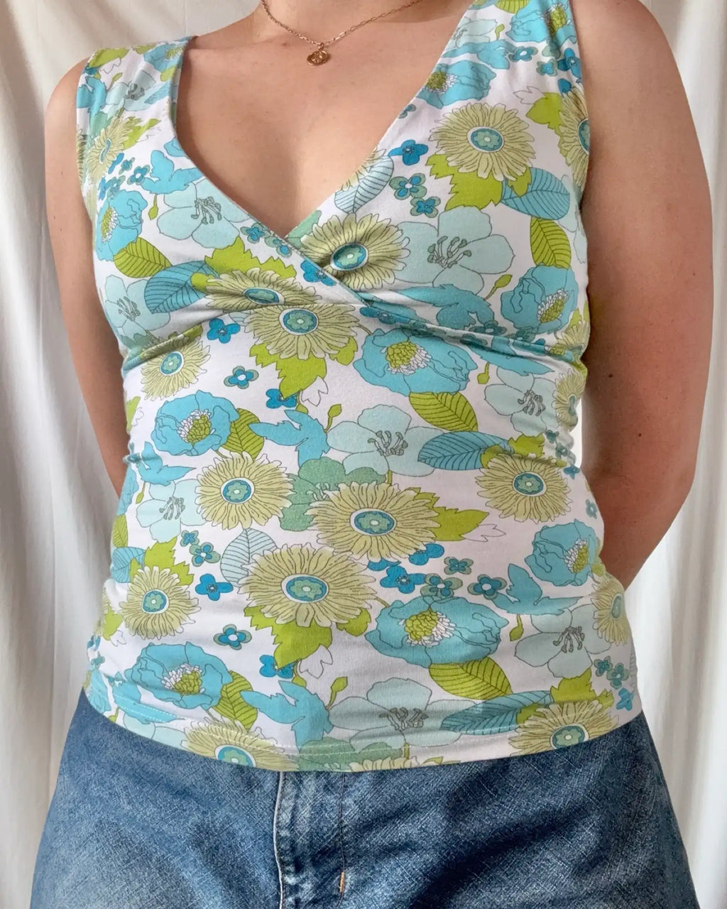 70s Style Wrap Top