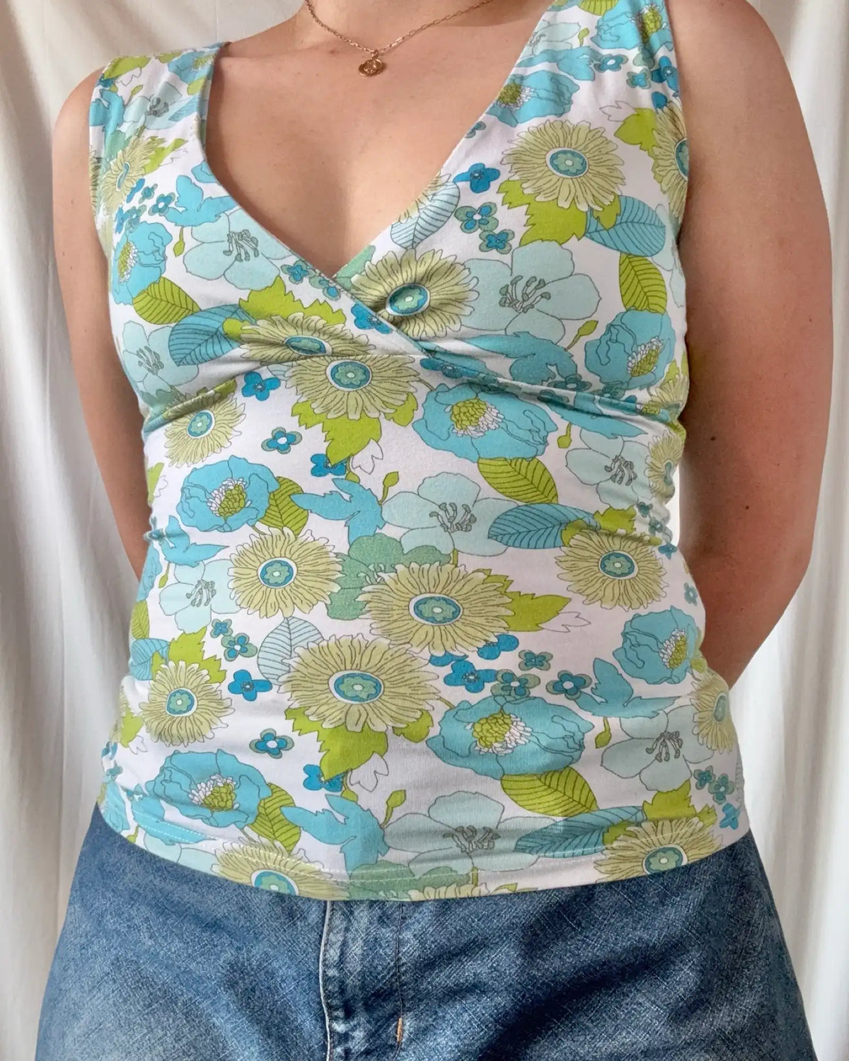 70s Style Wrap Top