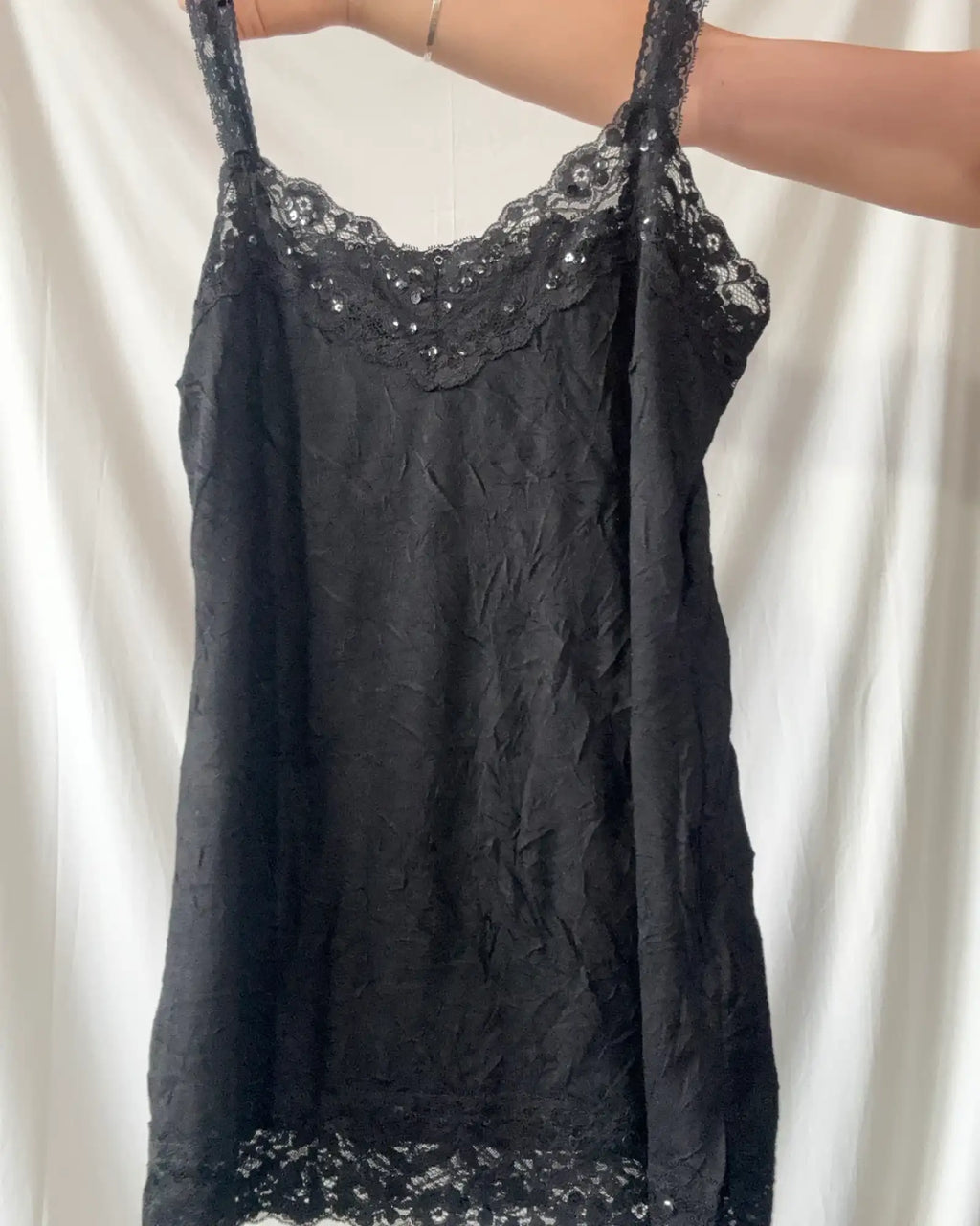 Black Beaaded Cami Top