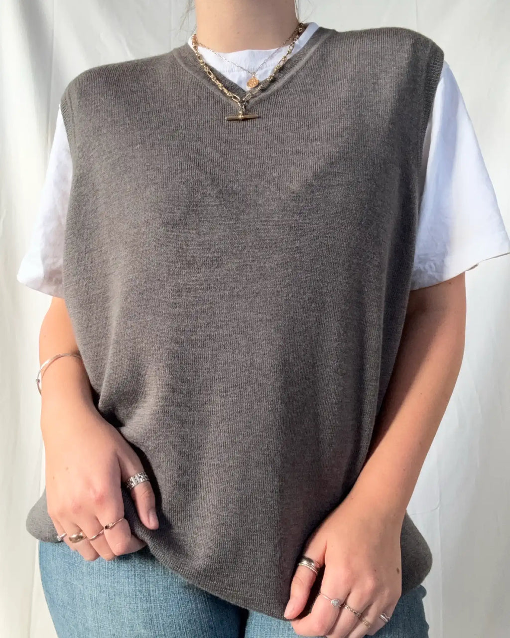 Grey Knit Vest