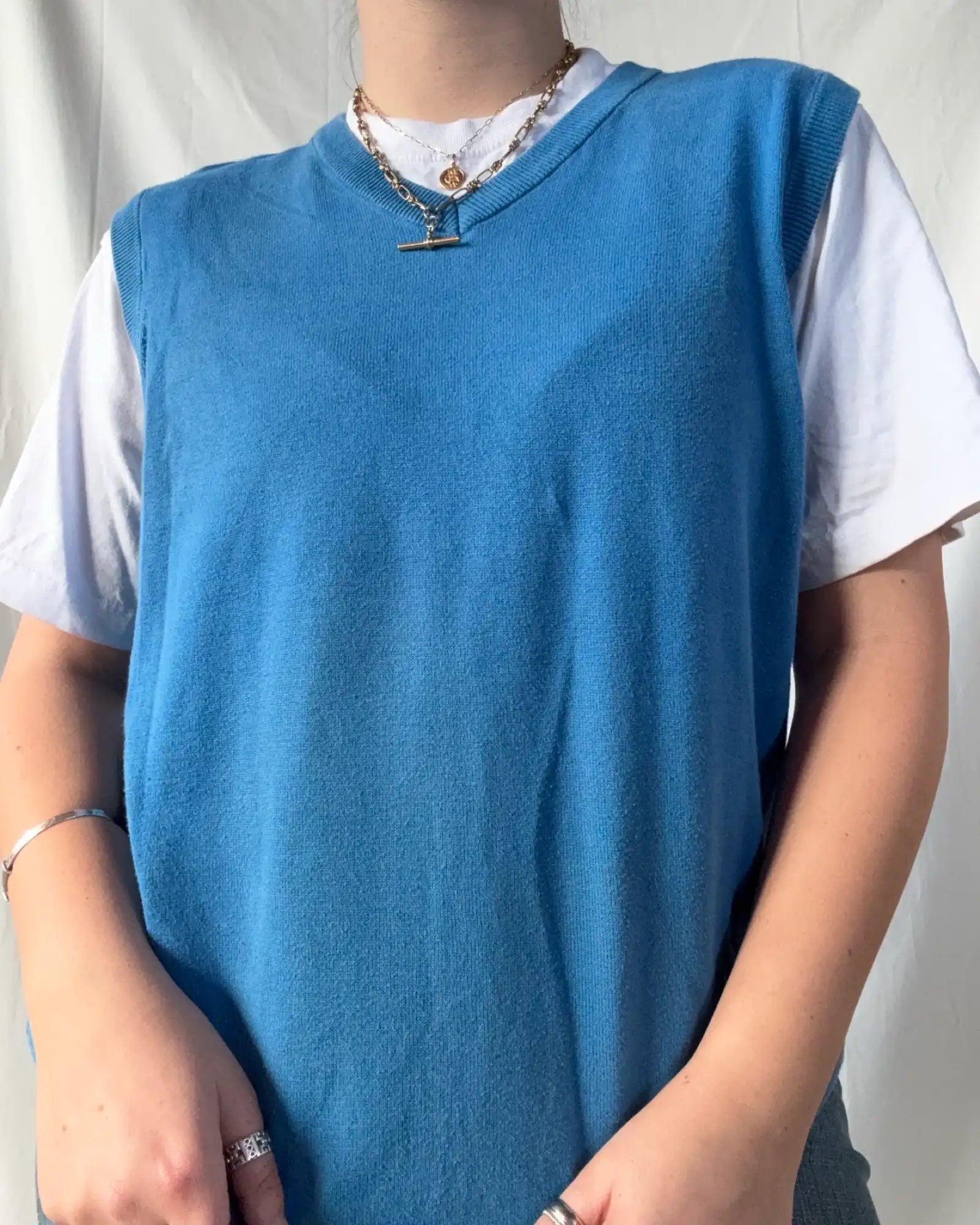 Blue Knit Vest