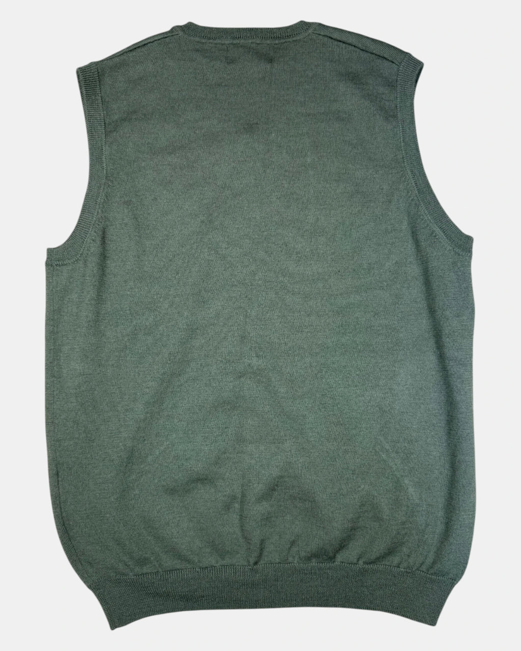 Pure Australian Wool Green Knit Vest | Size M