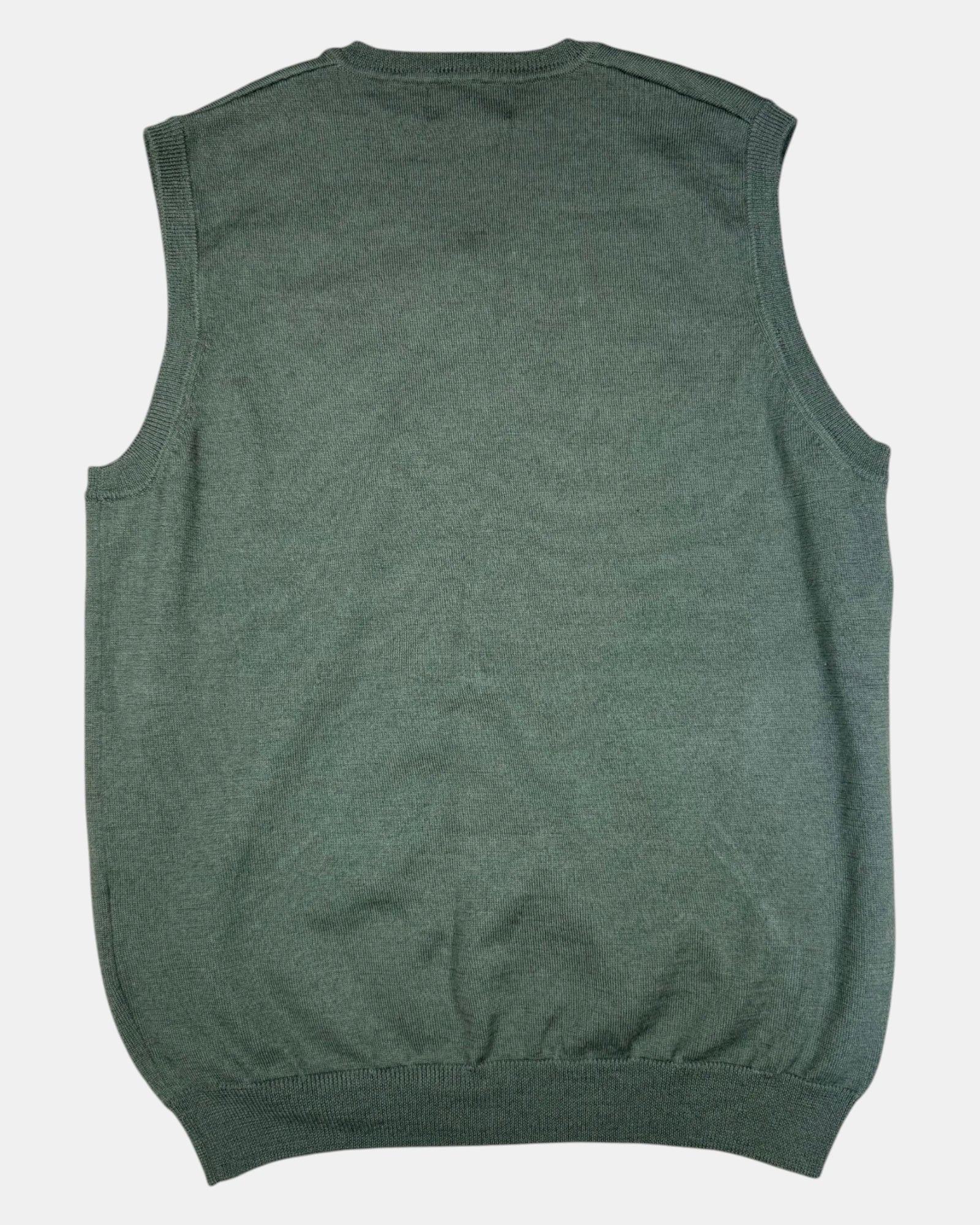 Pure Australian Wool Green Knit Vest | Size M