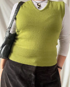 Green Knit 90s Style Vest